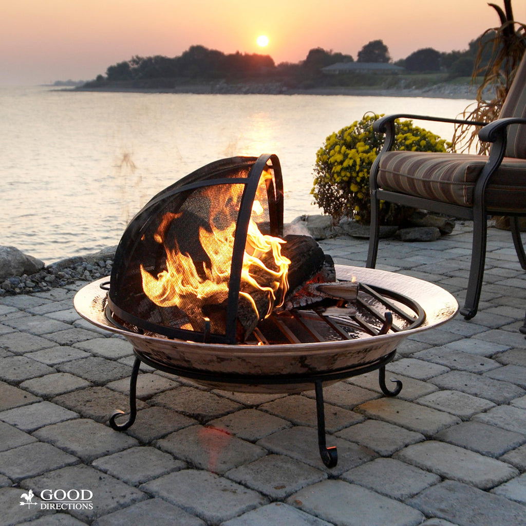 Fire Pit Spark Screen Hinged for Easy Access (36 inch)