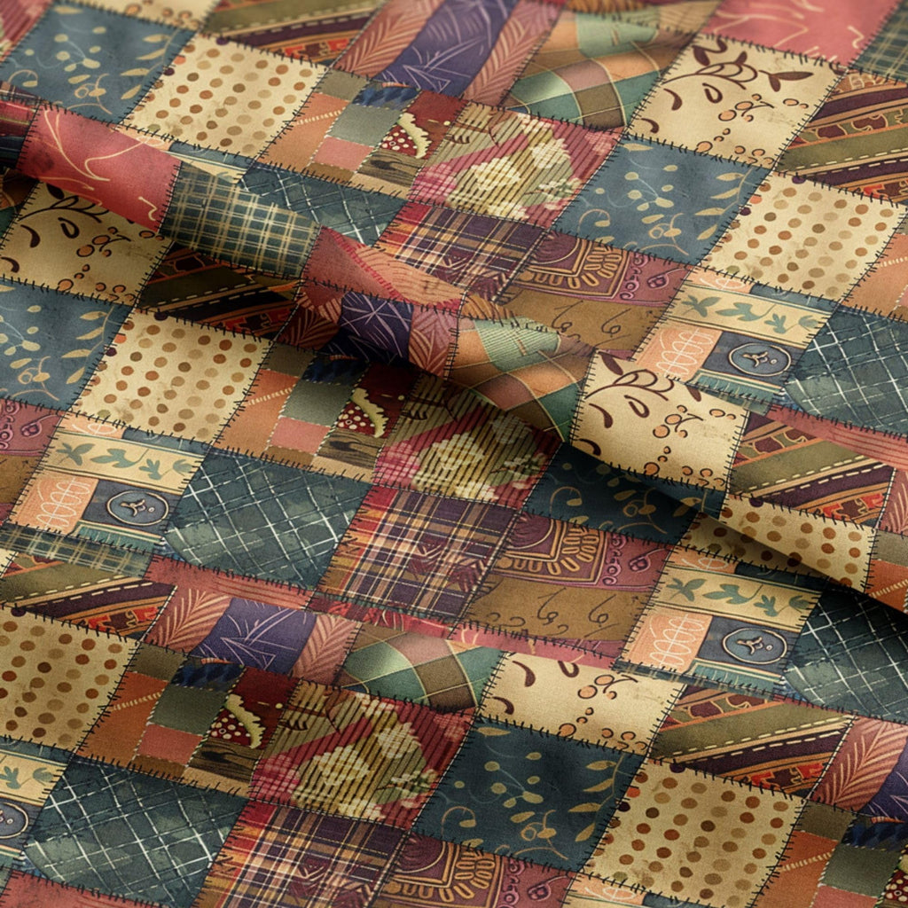 100% Cotton Fabric by the Yard - Turkish Quality Quilting & Sewing Fabric, 1 Yard x 1.69 Yards Wide, Patchwork Cotton