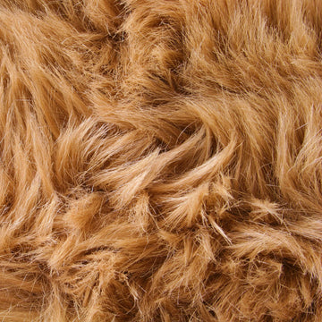 Faux Fur Fabric (20 x 20 inches, Camel)