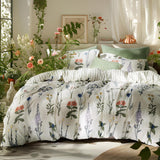 Comforter Set Queen - Cute Floral Bedding Comforter Set, 3 Pieces