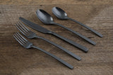 Silversmiths Beacon Flatware Set, 18/0 Stainless Steel, Dishwasher Safe, Flatware Collection, Black Sand Mirror