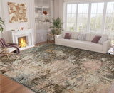 Arbosofe Modern Abstract Rug for Living Room, 8'x10' Washable Area Rug with Non-Slip Backing & Short Pile