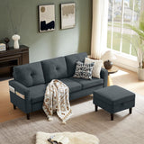 Sectional Sofa Couches for Living Room, L Shaped Couch 3-Seat Convertible Sectional Sofas with Removable Storage