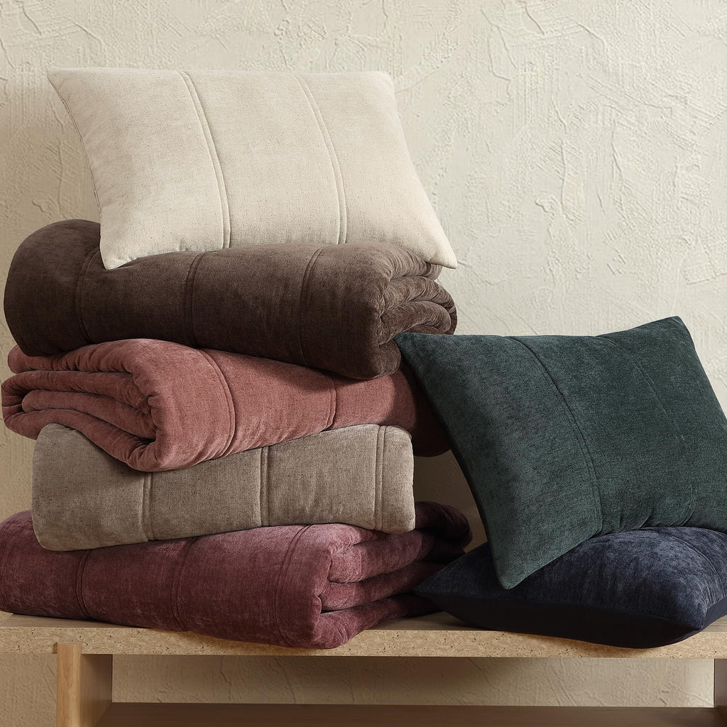 Chenille Full Size Comforter Sets-Cozy Warm Velvet Bedding Set