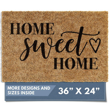 Front Door Welcome Mat (Home Sweet Home, 36x24)