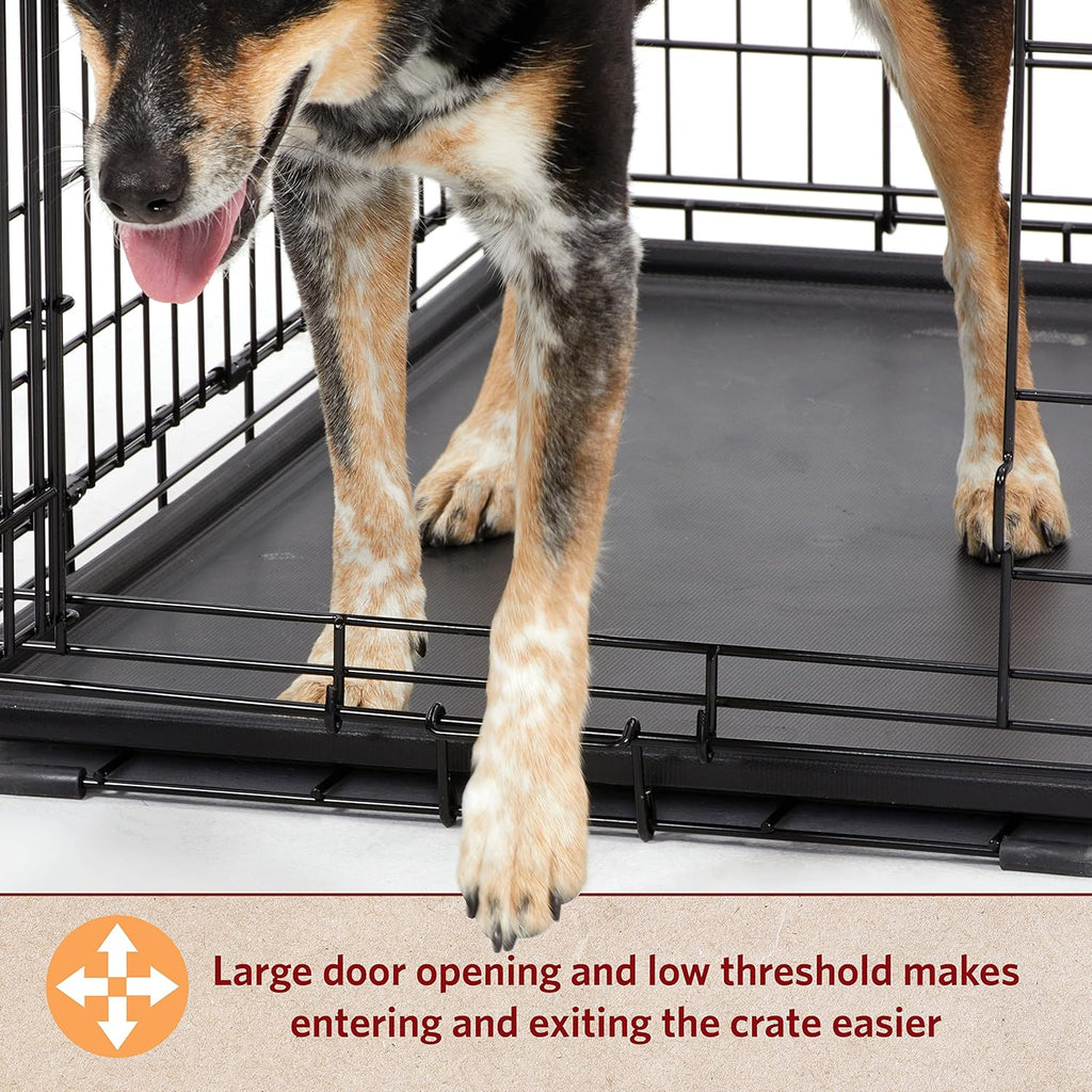 36-Inch LifeStages Crate for Medium-Large Breeds, 41-70 lbs, Double Door Folding Dog Crate with Divider Panel