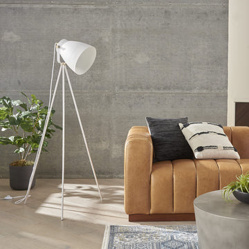 Home 57" Tripod Floor Lamp, Modern, Industrial, Transitional, White