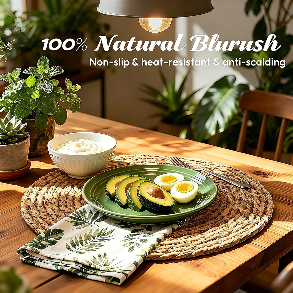 13" Round Woven Placemats Set of 24, Heat Resistant Plate Chargers