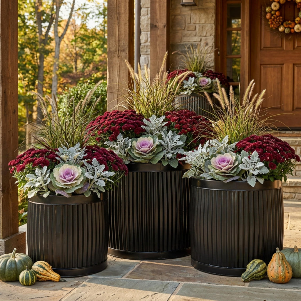 French Country Style Belly Bucket Planters