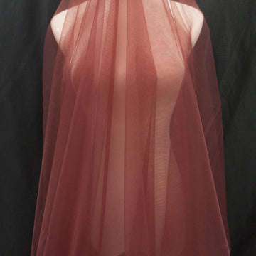 Burgundy Soft Sheer Net Fabric 59" x 3 Yards, Light Mesh Cloth for Autumn Wedding Styling, Tutu Skirt & Party