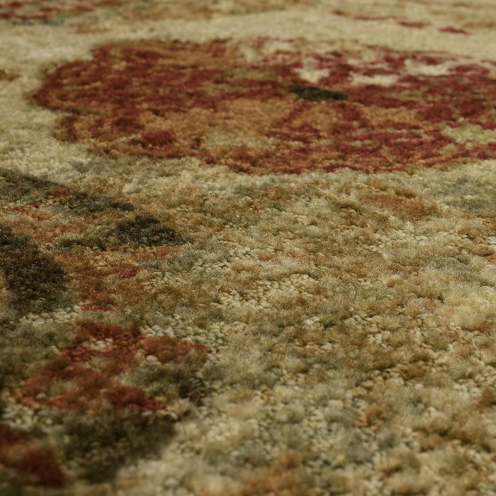 Caravan Ornamental Floral Medallion 1' 8" x 2' 10" Area Rug - Orange - Perfect