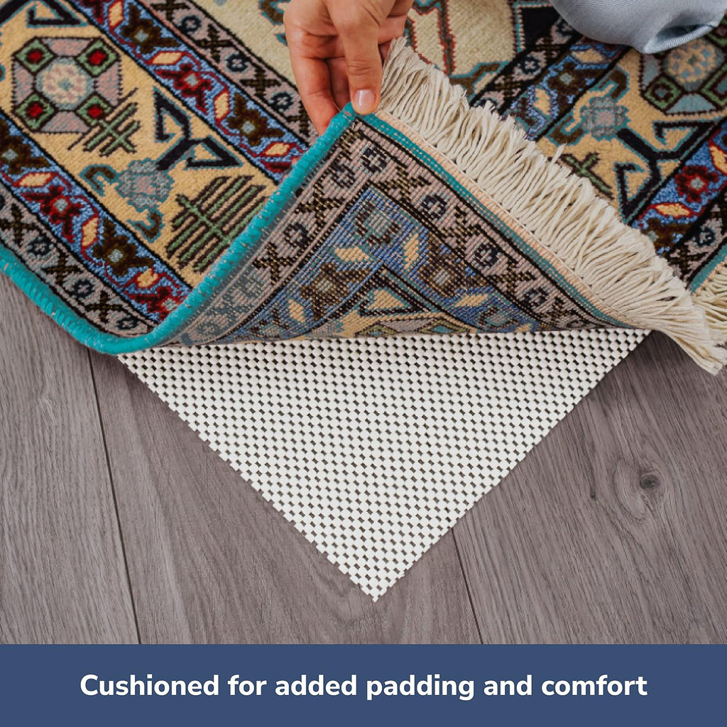 Super Grip, 5 x 7 ft, Cushioned Non-Slip Rug Pad for Area Rugs and Runner Rugs, Rug Pad for Hardwood Floors - Set of 35
