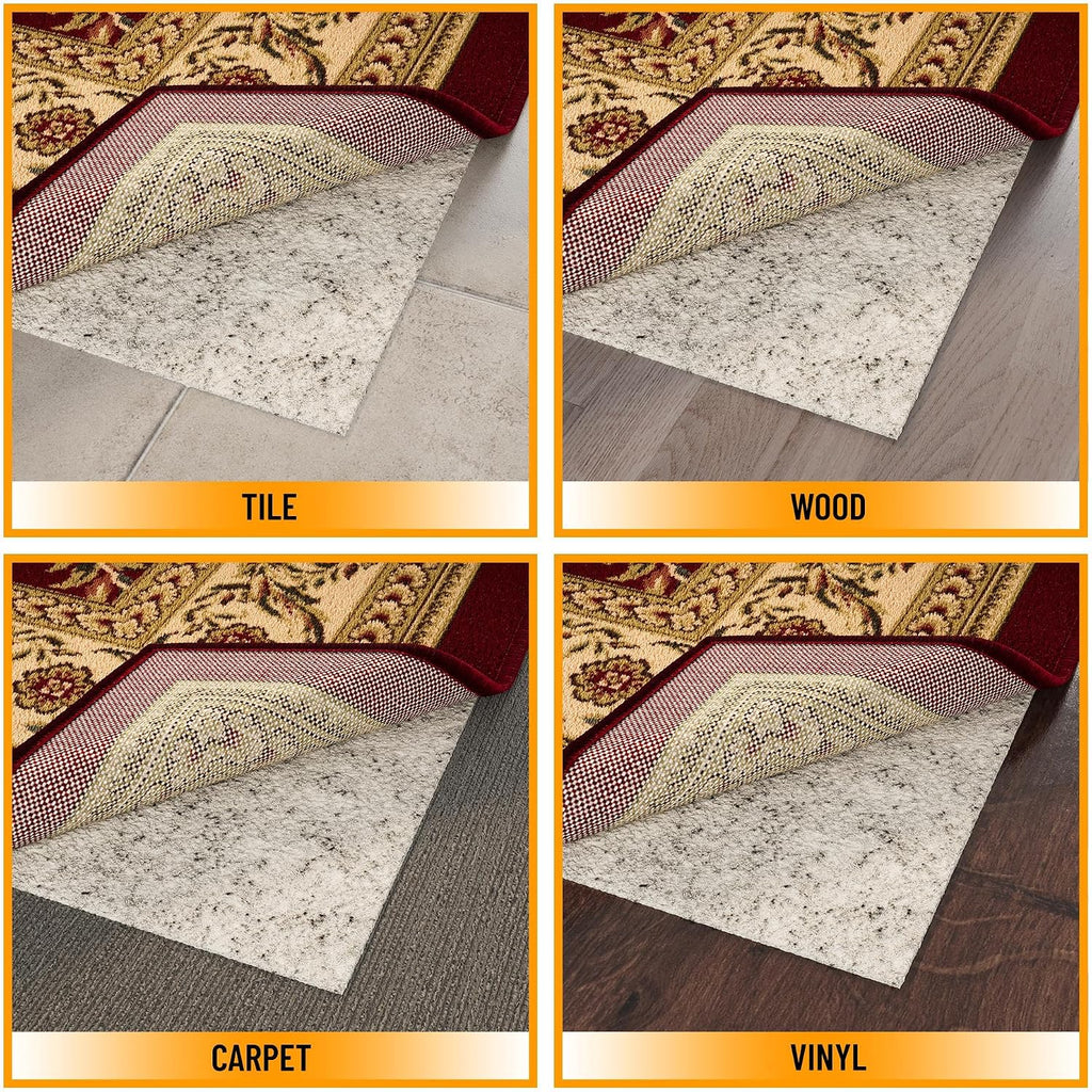 Non Slip Rug Pad Grip 3x5 1/8 Thick, Protection for Any Flooring Surface, Keep Your Runner Rug and Area Rugs
