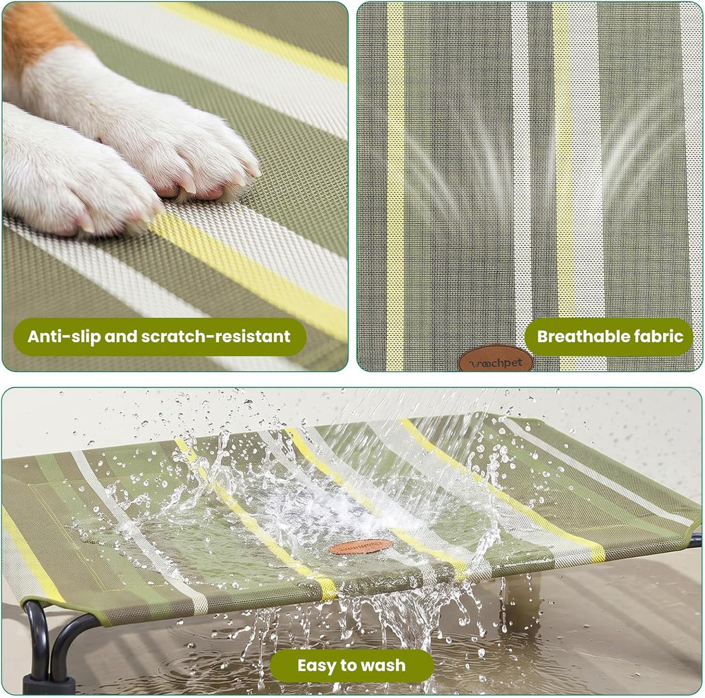 Outdoor Elevated Cooling Dog Bed Raised Dog Bed for Medium Dogs