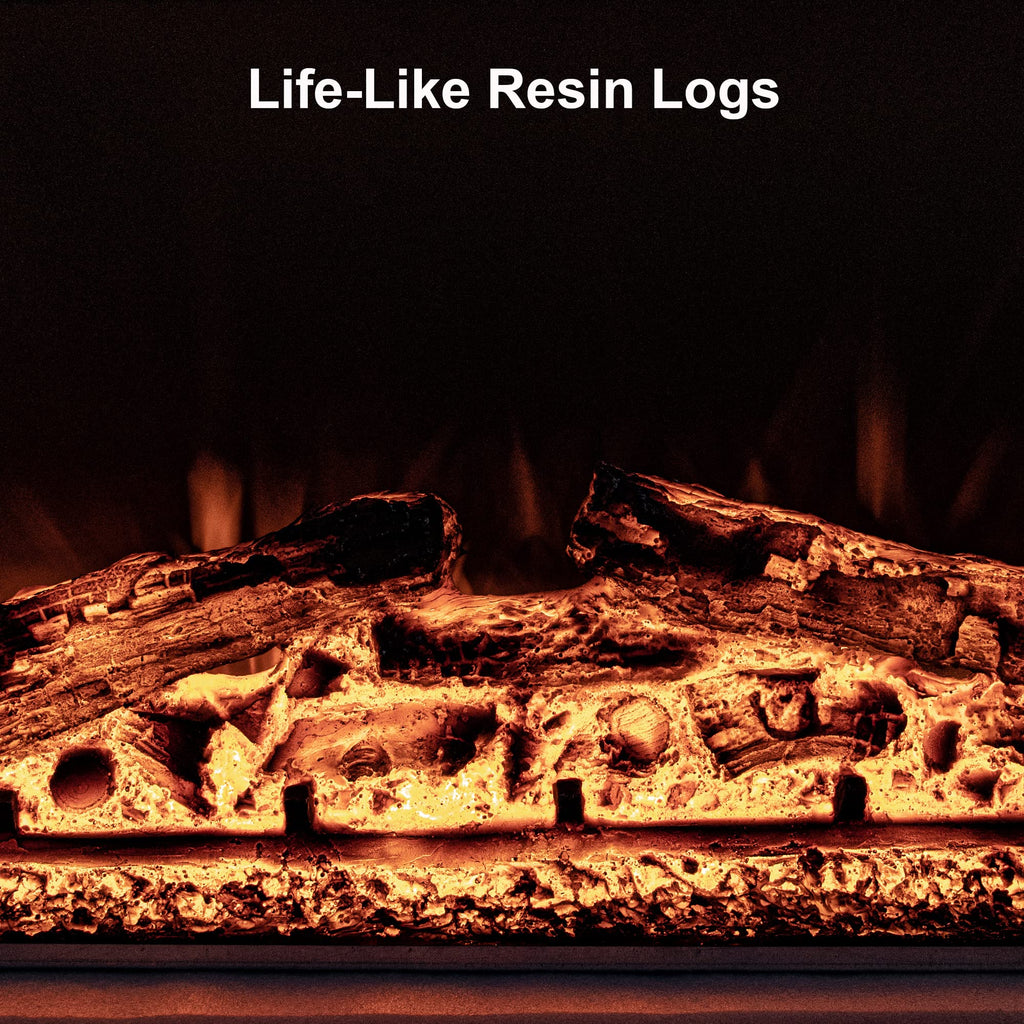 30" Width Electric Fireplace Inserts with Adjustable Flame Colors, Fireplace Heater with Touch Screen & Remote