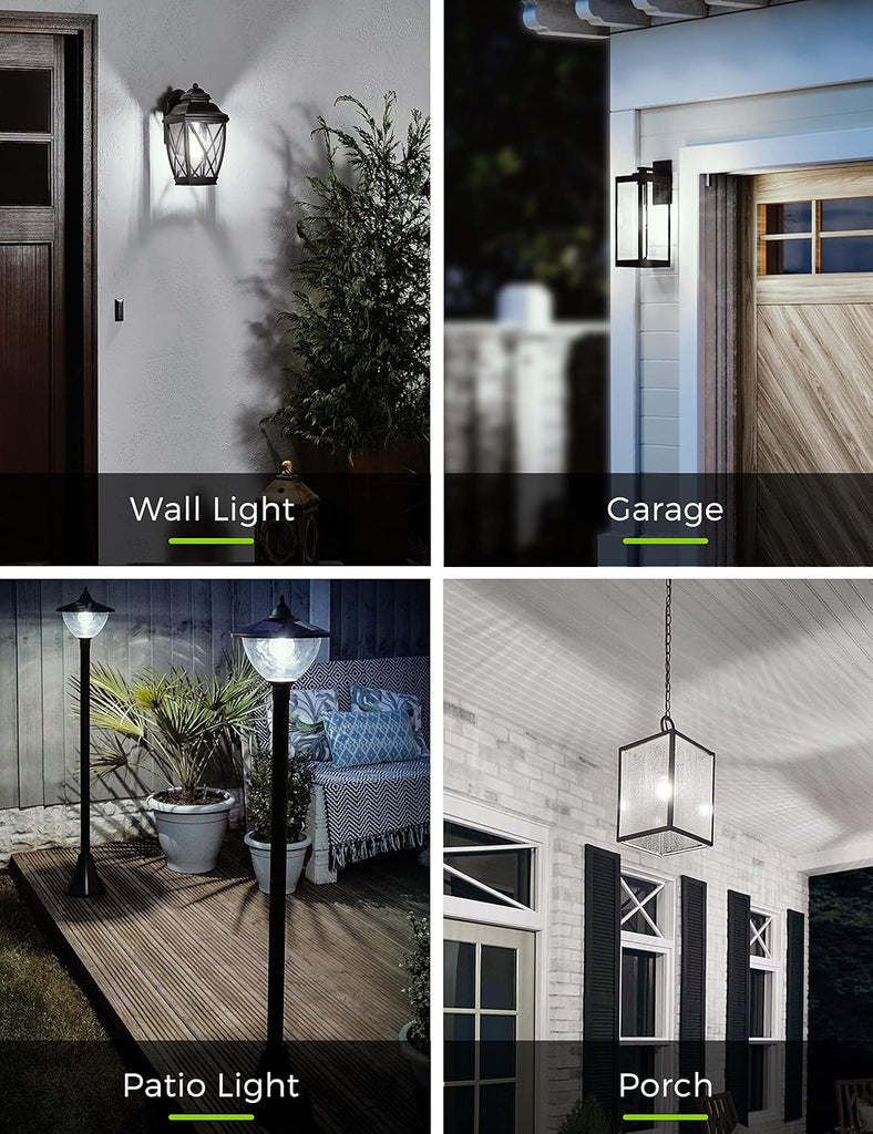 Bright White LED Light Bulb, 5000K Daylight White, Garage Light Bulbs, E26 Porch Light Bulb, 4 Pack
