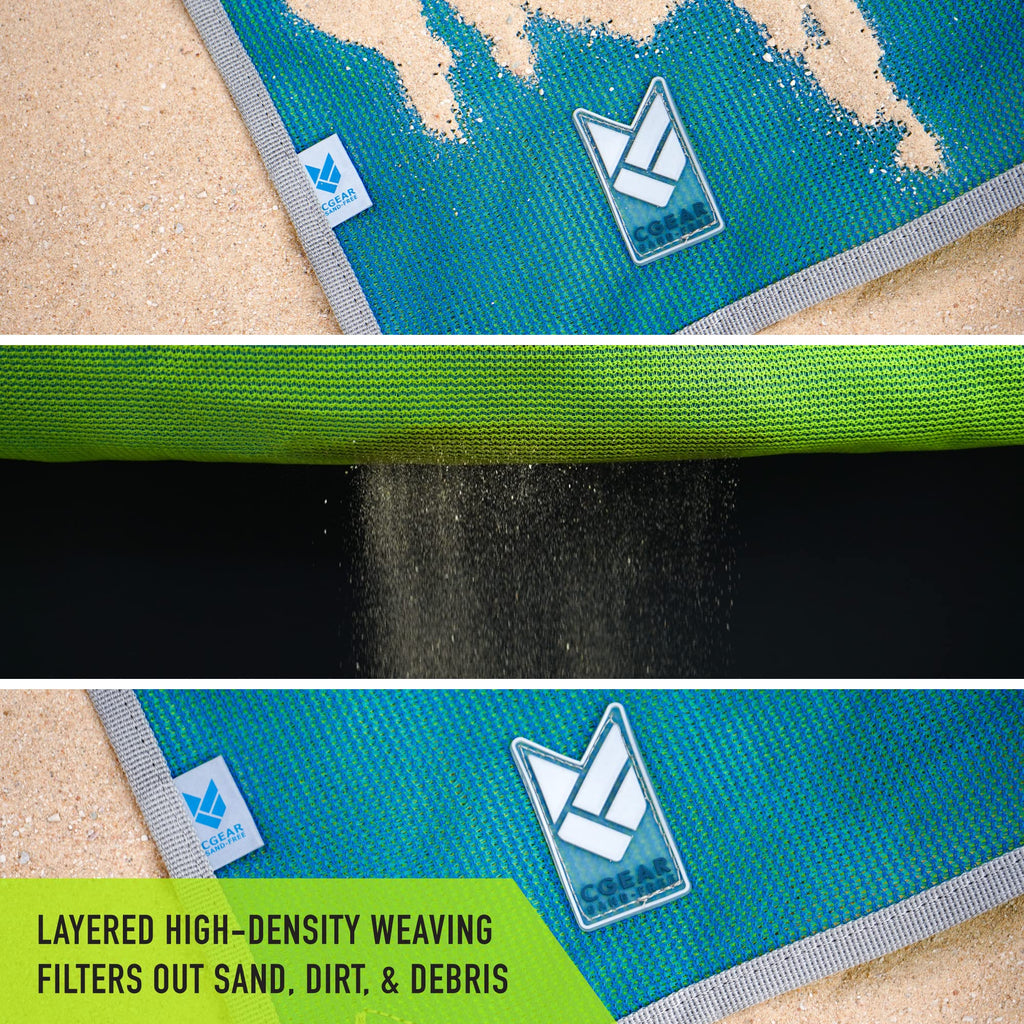The Original Sand-Free Outdoor Camping Mat - Patented Technology, Water-Resistant and Anti-Fade Material