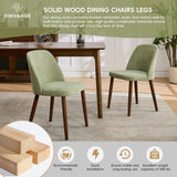 Upholstered Dining Chairs Set of 2,Solid Wood Legs,Modern Dining Chairs Set of 2
