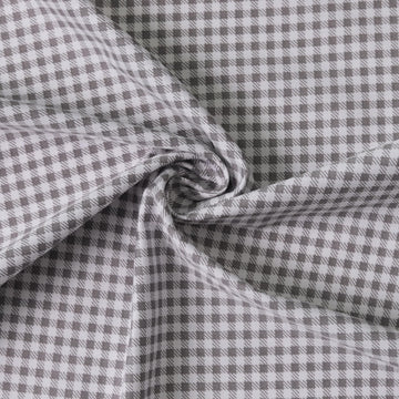 Gingham Cotton Fabric Cut By The Yard, Checkered Plaid Vintage Fabric for DIY, Handmade and Sewing (Grey, 3 Yard)