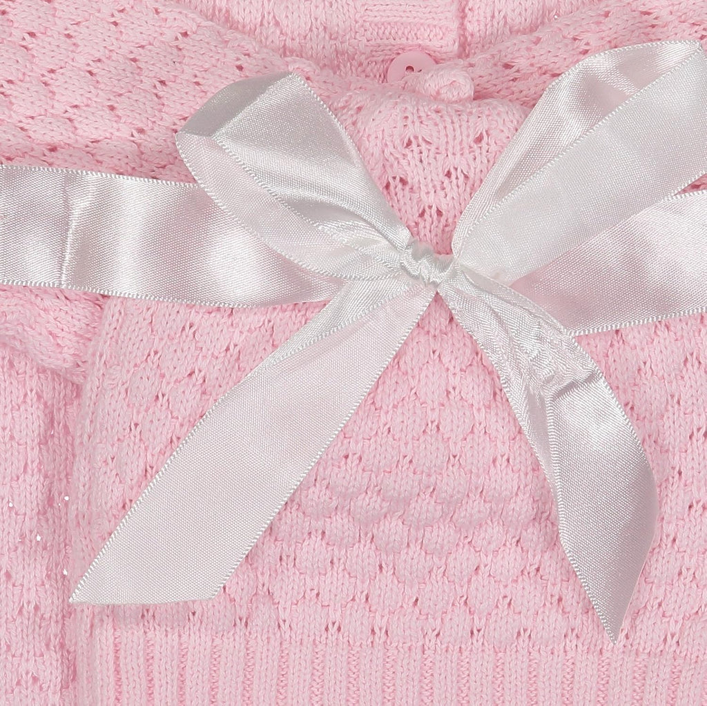 Dove Newborn Tiny Popcorn Knit Cardigan & Beanie Gift Set-A Perfect Baby Sweater & Hat Outfit