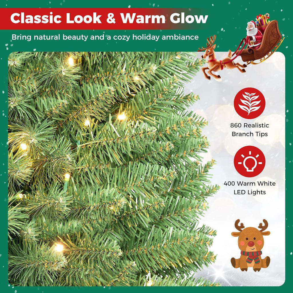 Pre-lit Christmas Tree, Artificial Pencil Xmas Tree