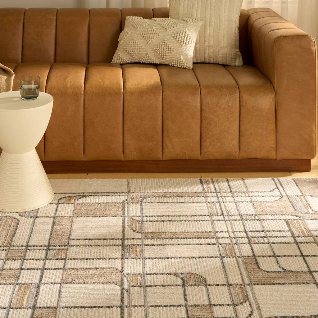 Home Nordic Ivory Multicolor Area Rug - Easy Clean, Non Shedding, Bed Room, Living Room, Dining Room, Kitchen