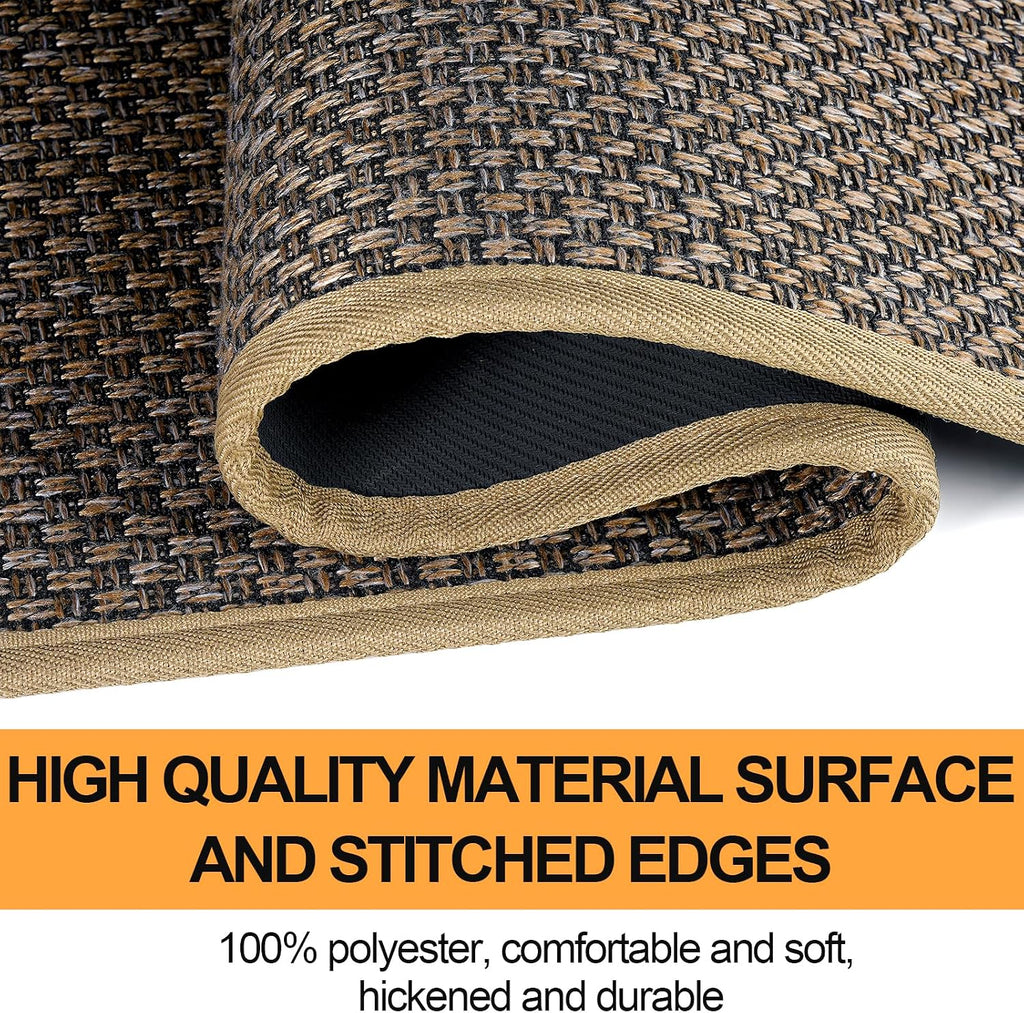 Kitchen Mat Set of 2 PCS, Cushioned Non Slip Rugs Floor, Absorbent Runner Comfort Standing Mats Washable (Brown