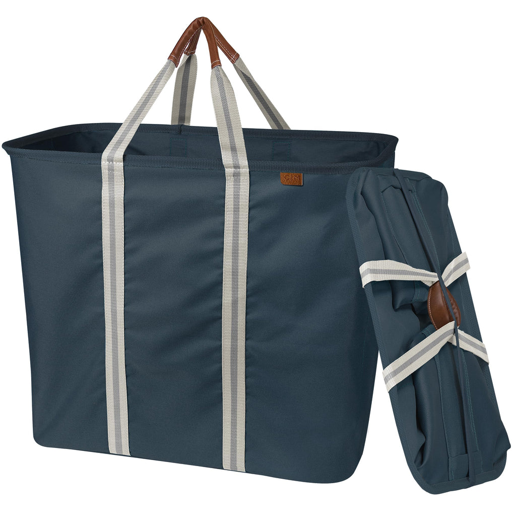 Collapsible Laundry Baskets, 64L LUXE Caddy 2 Pack, Navy