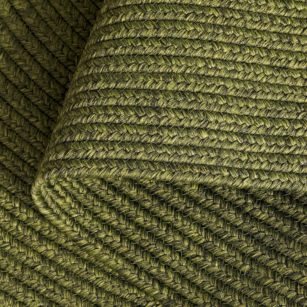Braided Indoor/Outdoor Washable Oval Rug, Green BRD315A