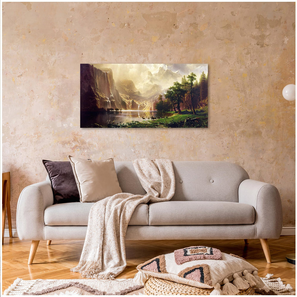 Among the Sierra Nevada, California by Albert Bierstadt, Canvas Print