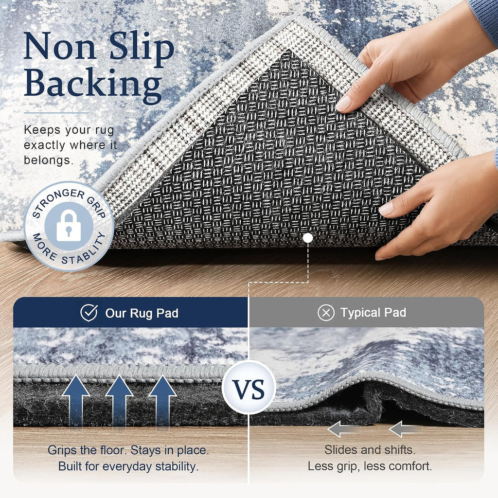9x12 Non Slip Rug Pad Gripper Cushioned Carpet Pads - Set of 108