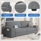 83.5" W Modern Sofa Couch Corduroy Fabric Sofa with Detachable Cover