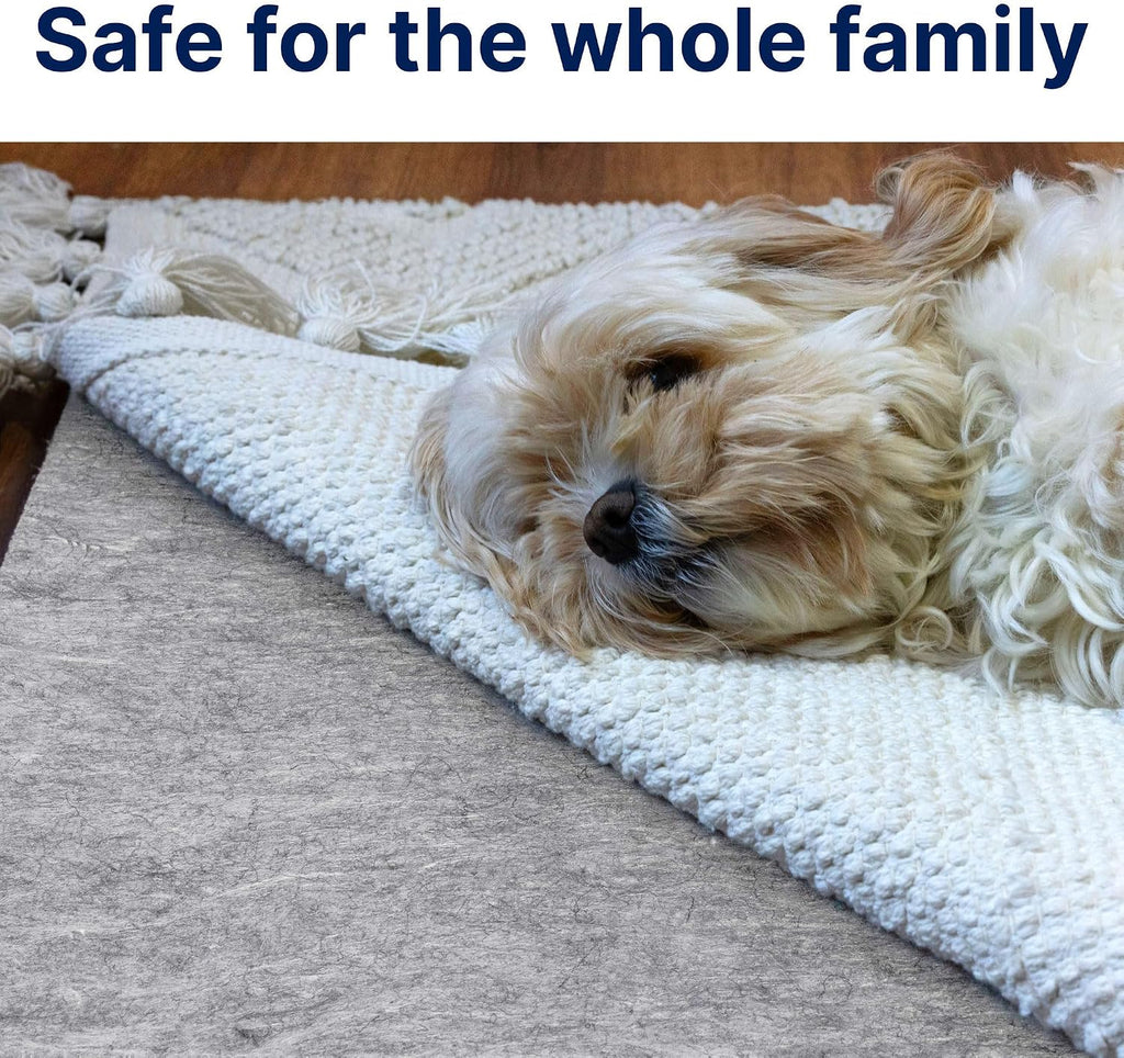 Basics - 9'x12' - 1/2" Thick - 100% Felt - Protective Cushioning Rug Pad - Safe for All Floors and Finishes Including - Set of 108