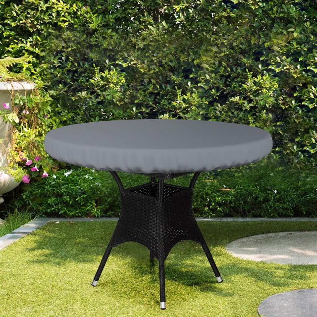 Round Table Top Cover, 12 Oz Waterproof UV & Weather Resistant Patio Table Cover, Outdoor Table Cover Outdoor