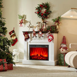 Electric Fireplace with Mantel, 40" Electric Fireplace, Fireplaces Entertainment Center