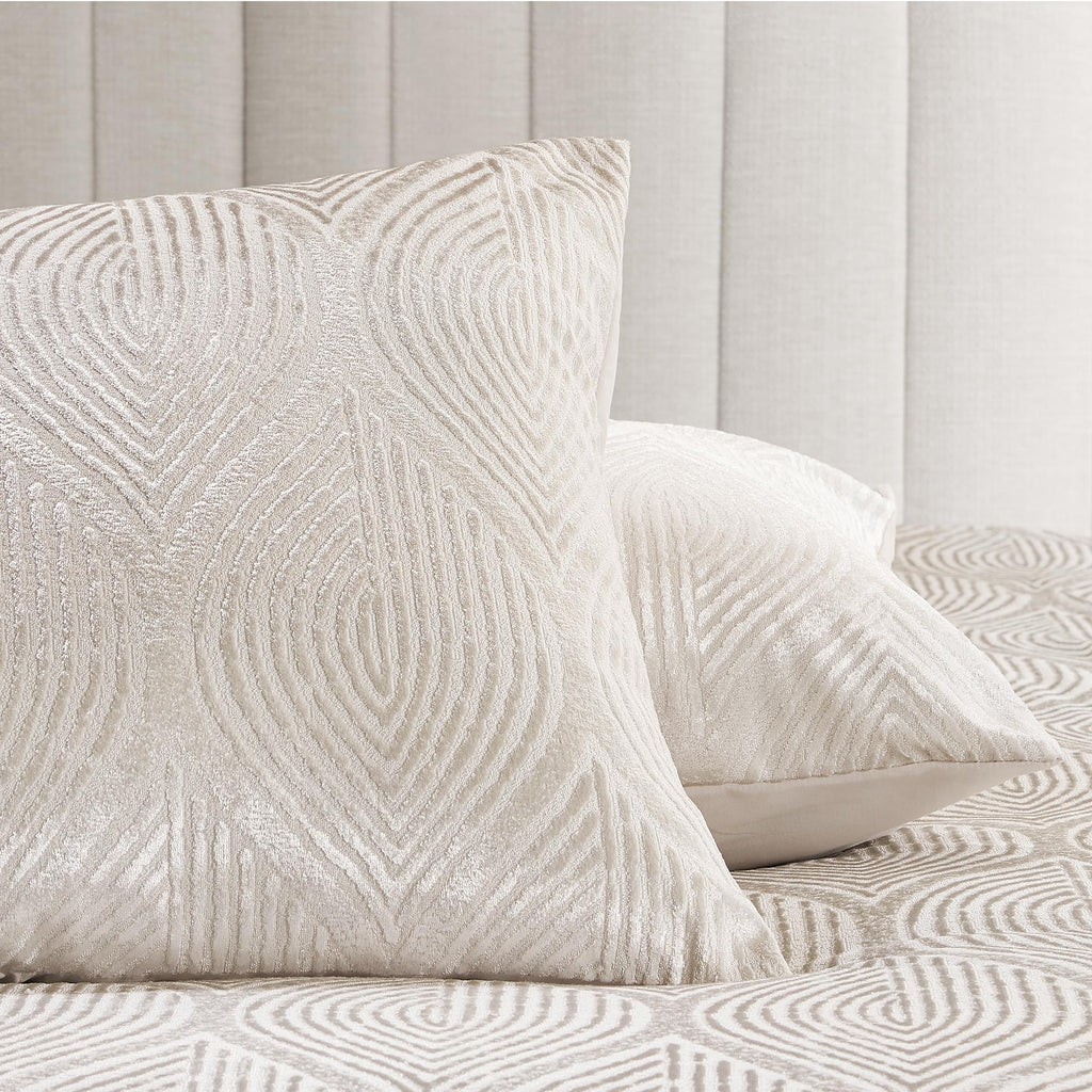 Velvet Jacquard Champagne King Comforter Set, 7pc