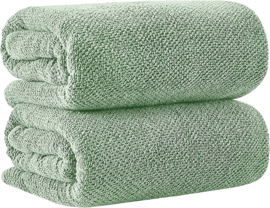 100% Cotton Oversized 2 Pack 68x35 Extra Large Towel Set - Absorbent, Quick-Drying, Durable Oversized Bath Sheets