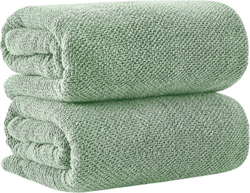 100% Cotton Oversized 2 Pack 68x35 Extra Large Towel Set - Absorbent, Quick-Drying, Durable Oversized Bath Sheets