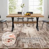 Abstract Living Room Rug 9x12 - Modern Washable Soft Thin Area Rug for Living Room Bedroom Under Dining Table