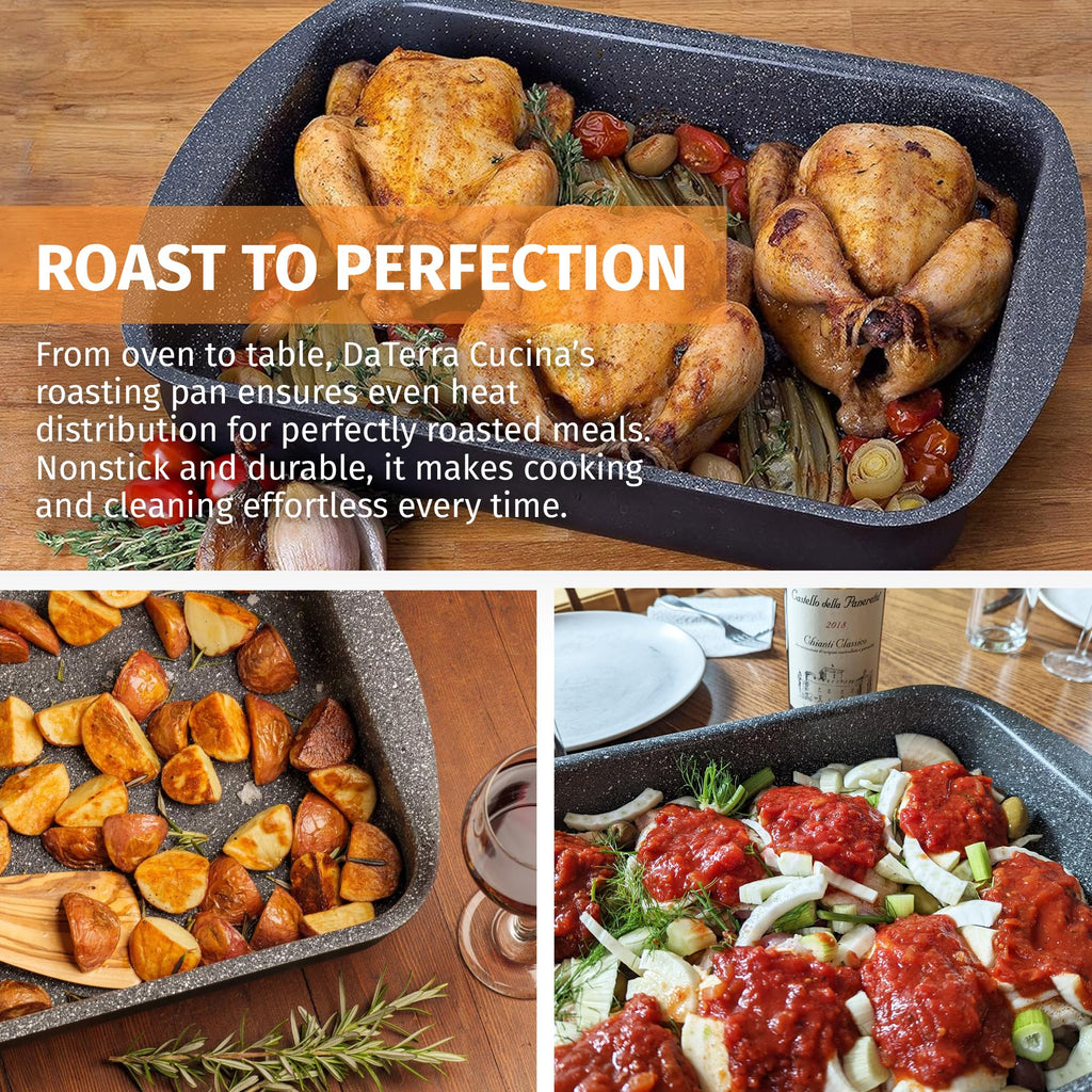 Ceramic-Coated Nonstick Roasting & Lasagna Pan - 16"x12"x3"