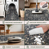 Black Washable 10ft Long Runners for Hallways, 2'6"x10' Wide Kitchen Runner Rug, Entryway Indoor Rug