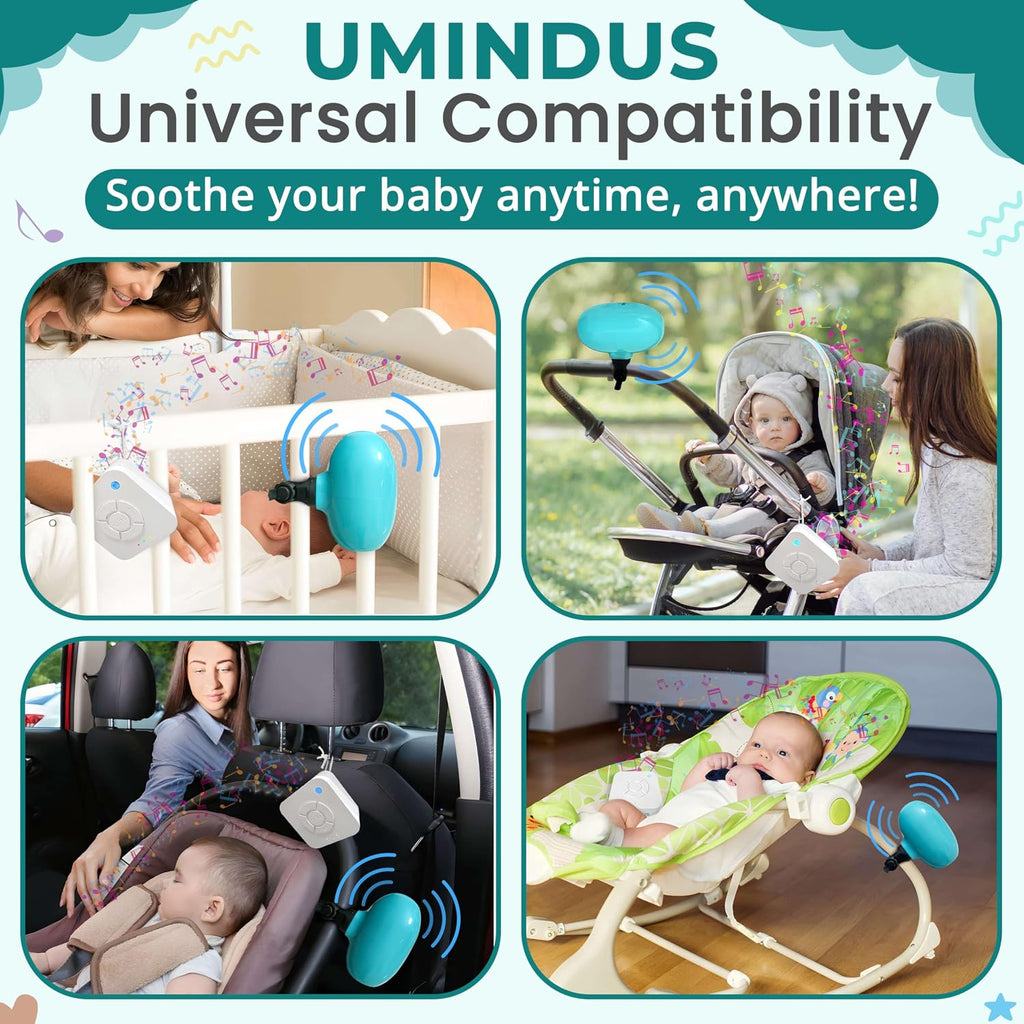 SensaRocker in-1 Baby Stroller Rocker & Portable Sound Machine, Hands-Free Soothing with 5 Speeds, 9 Sounds, Night