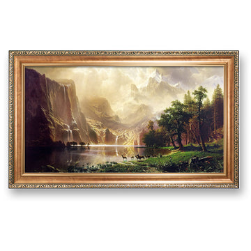 Among the Sierra Nevada, California by Albert Bierstadt, Gold Embossed Framed Art