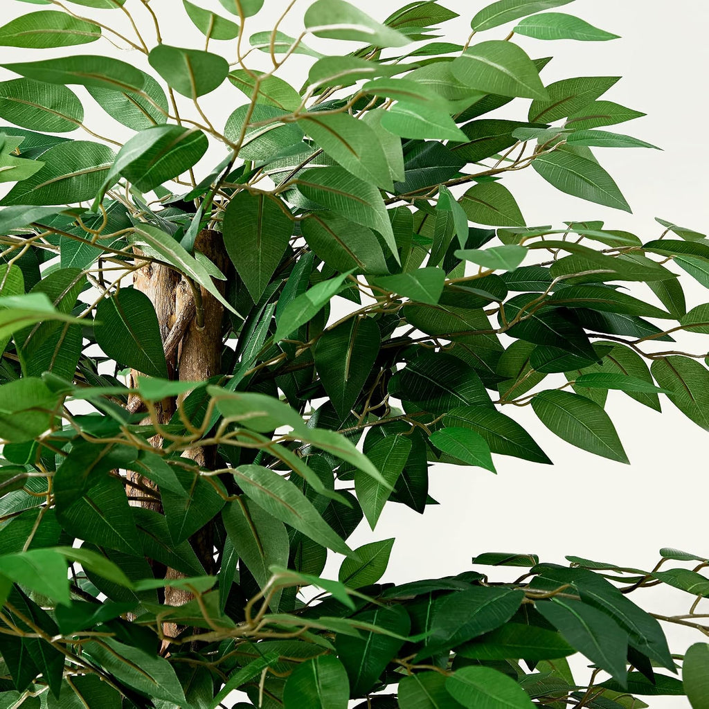 Artificial Ficus Tree with Sturdy Nursery Pot, 5FT Faux Silk Plant Outdoor Home Garden Decor, 1 Pack
