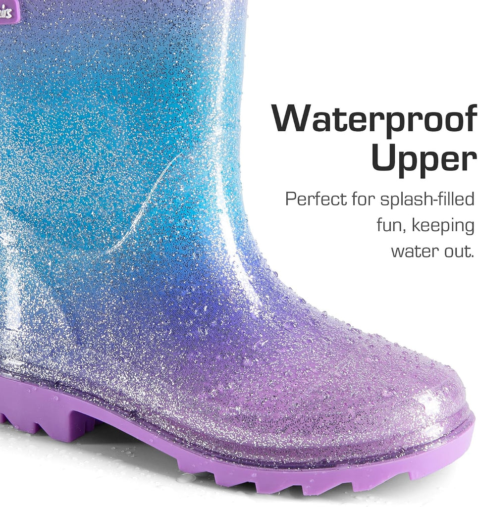 Kids Glitter Rain Boots