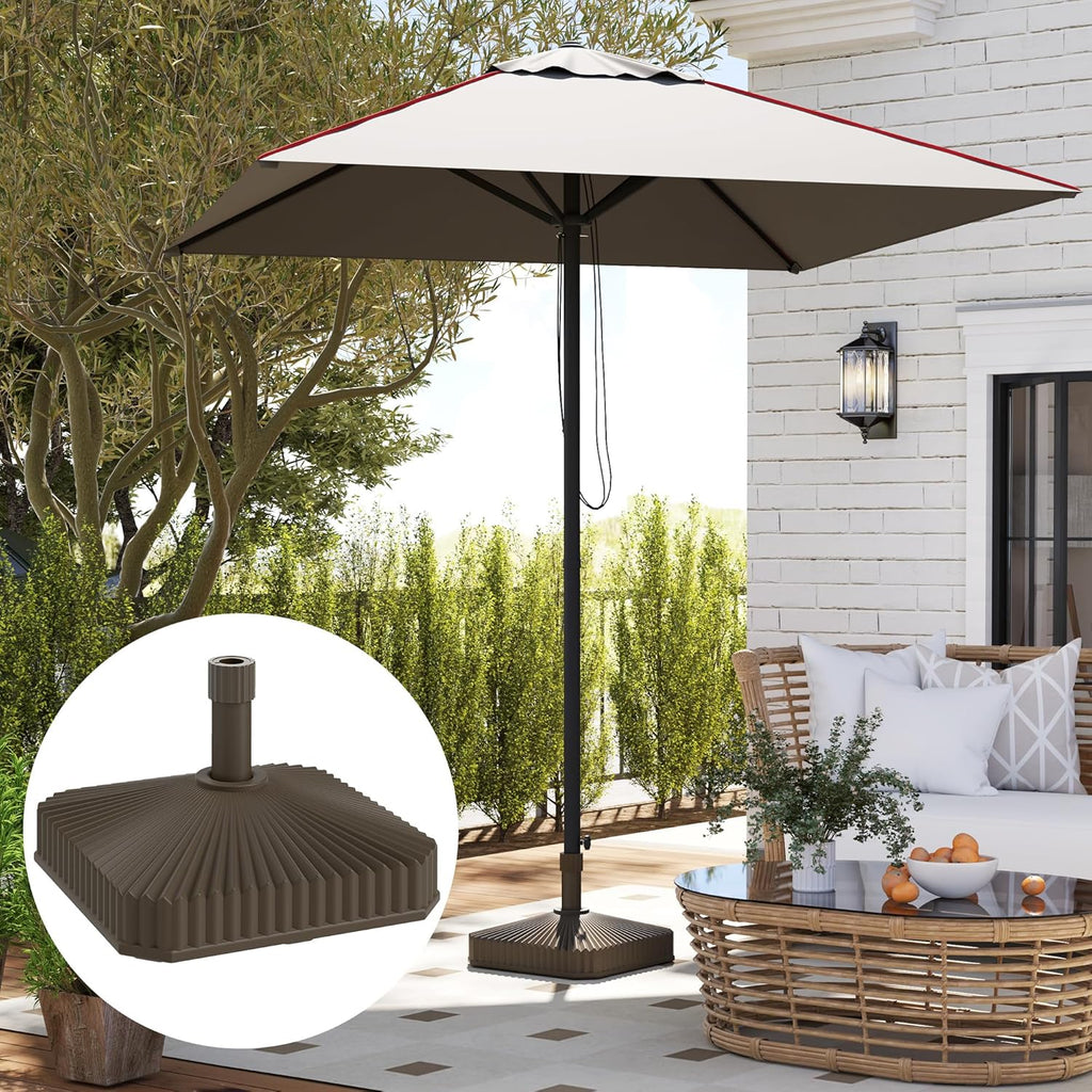 Square Patio Umbrella Base Holder, Heavy Duty Outdoor Umbrella Stand Base