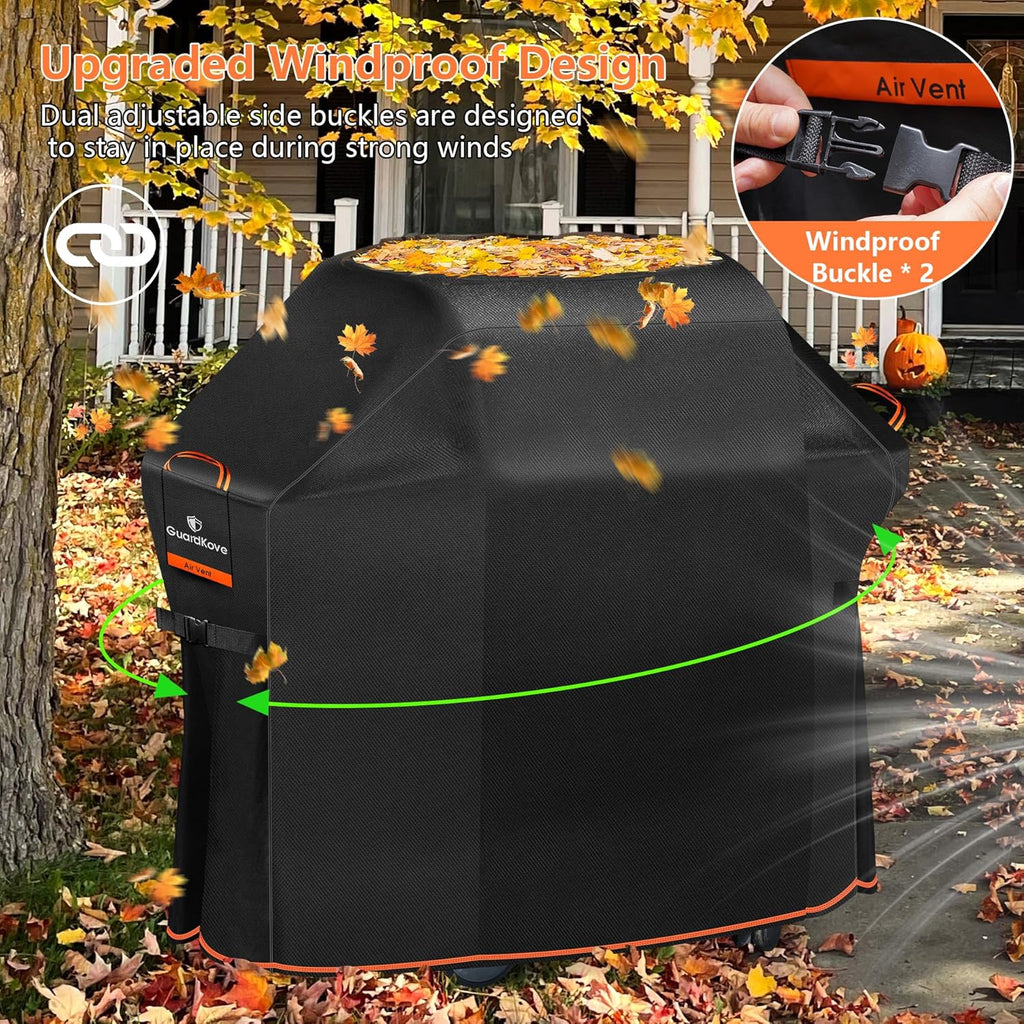 [Upgraded 1000D Heavy Duty Fabric] 60 inch Grill Cover for Outdoor Grill | Waterproof, Tear & Fade Resistant BBQ