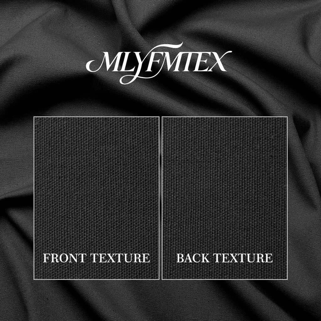 Canvas Fabric by the Yard - 200g/m2, 59 Inch Wide, 1 Yard, Black