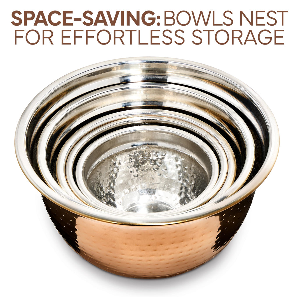 18 Piece Mixing Bowls Set with Airtight Lids, Handcrafted Stainless Steel Bowls, Food Storage Containers, Meal Prep