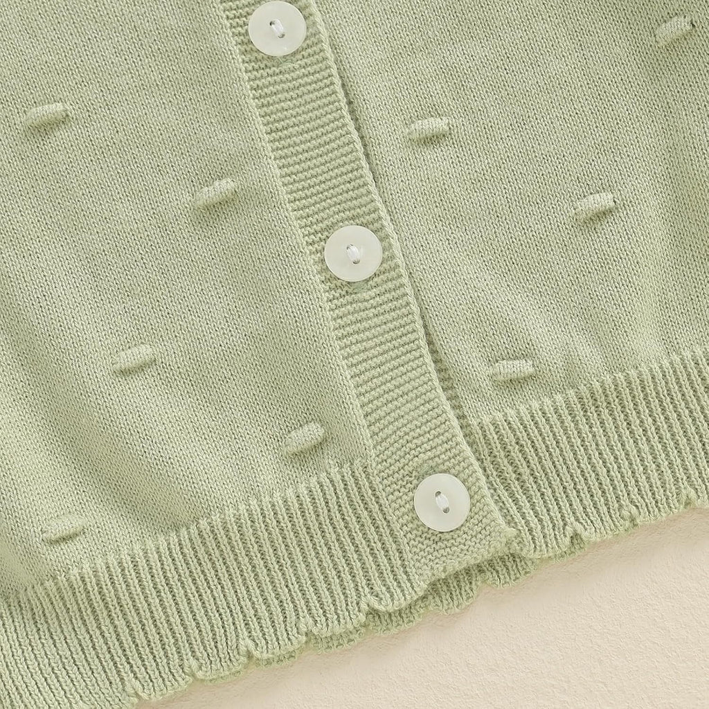 Baby Girl Cardigan Long Sleeve Button Up Sweater Toddler Girl Fall Outfits